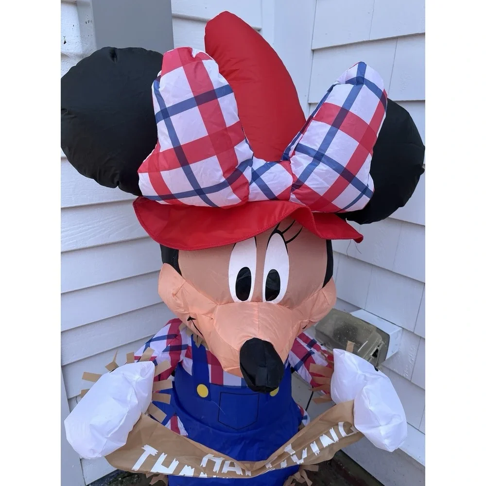 4 FT Thanksgiving Inflatable Minnie Mouse Waterproof 4' Lighted  Blow, Fall Yard